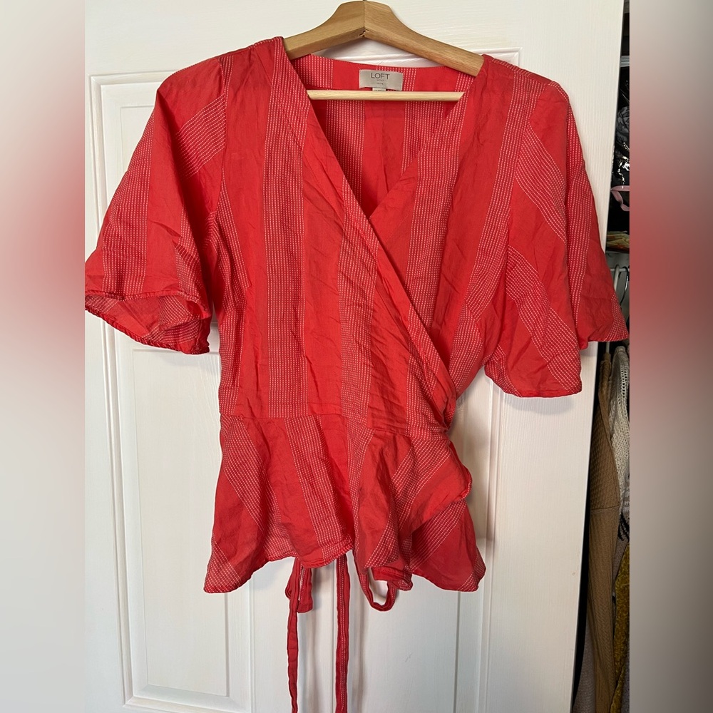 Red Wrap Top
